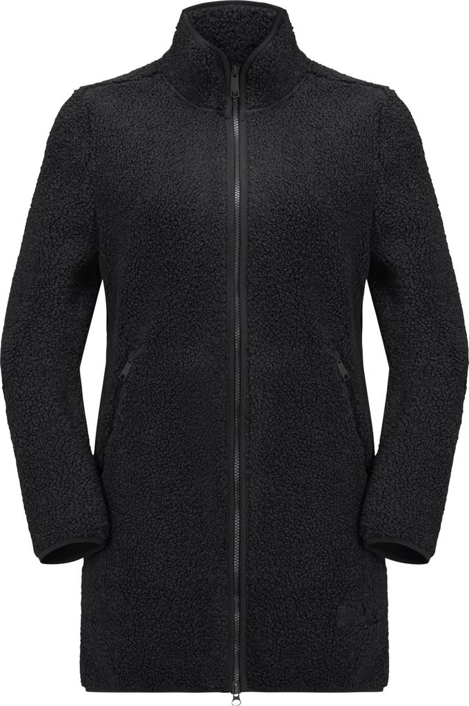 Jack Wolfskin Damen High Curl Fleecemantel black XS