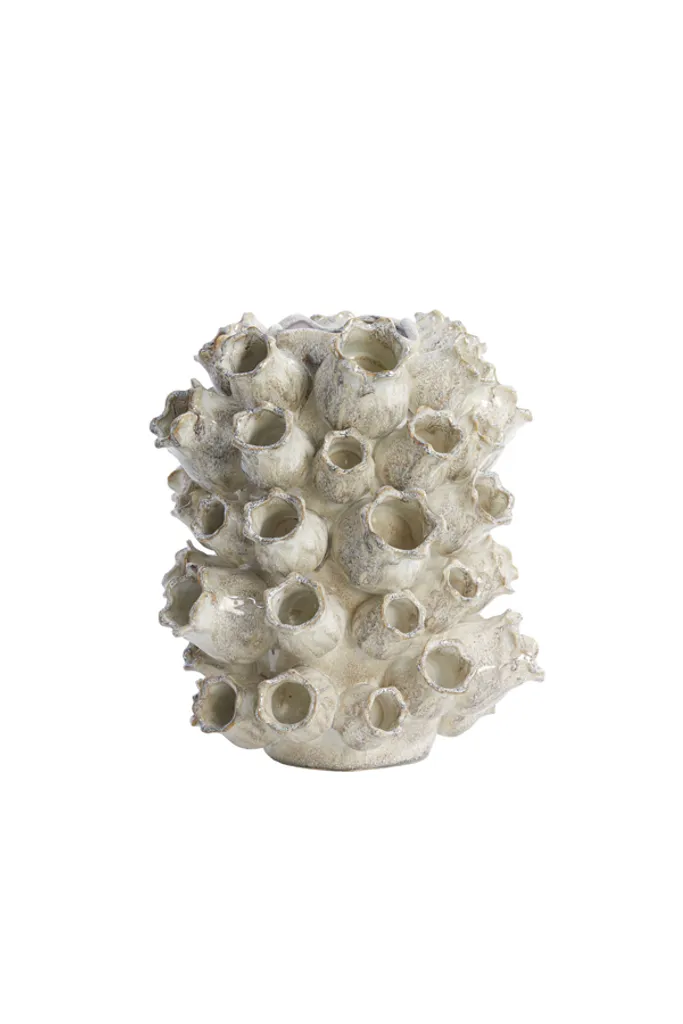 Grand vase décoratif en céramique sablée KEIKI pour intérieur moderne