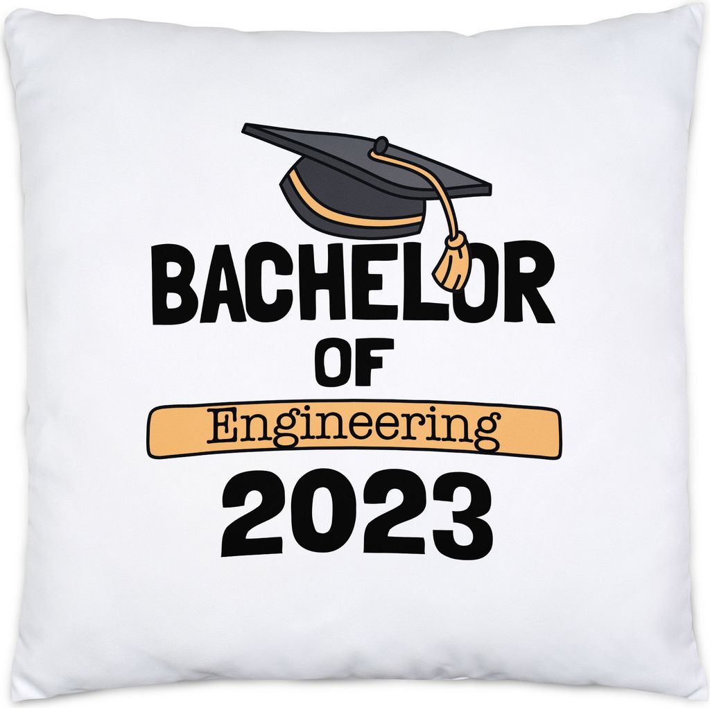 Bachelor of Engineering 2023 Kissen inkl. Füllung Studium Absolvent Abschluss Geschenk Bachelorabschluss Uni