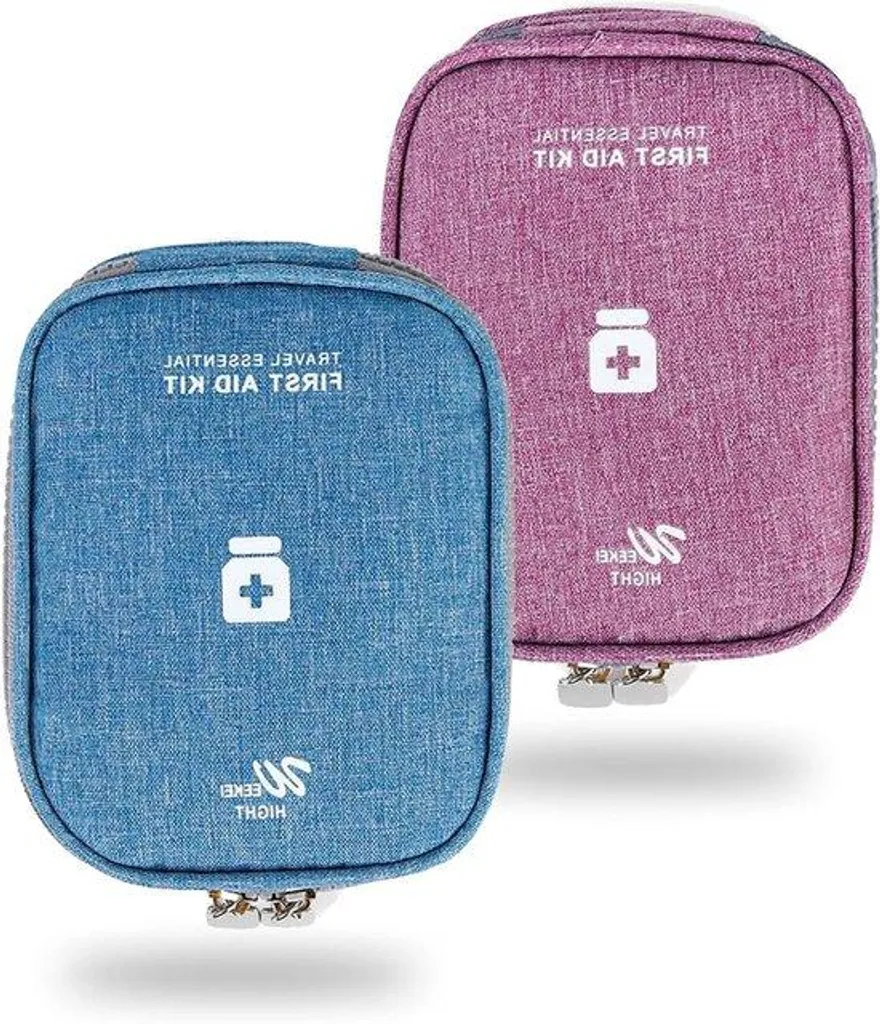 Trousse de secours étanche avec kit de premiers soins bleu et violet