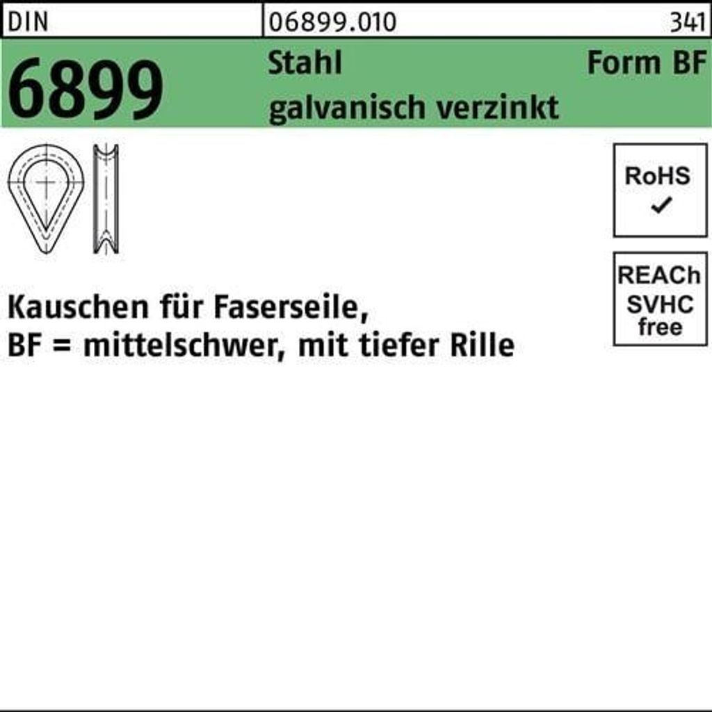 Reyher Kauschen DIN 6899 St. BF 6 / RW 7 vz (100 Stück)