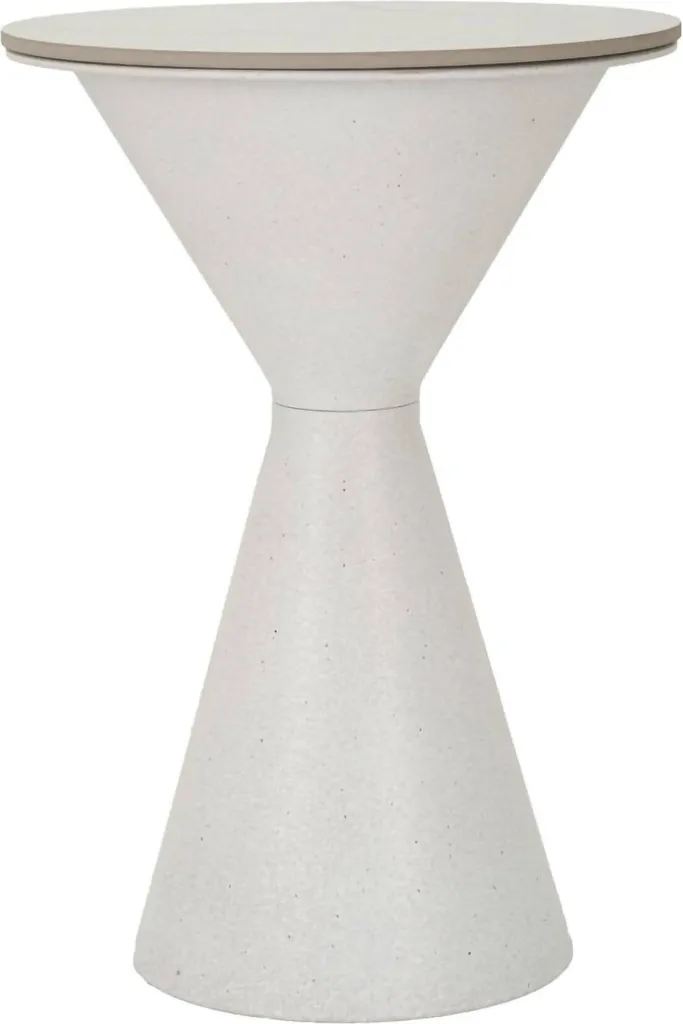 Table Basse Daunia Blanche en Bois, Design Carré avec Porte-revues