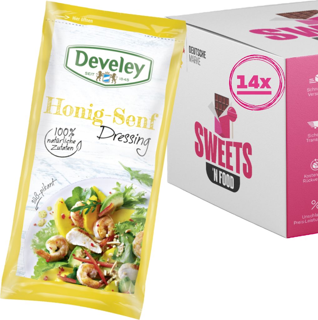 Develey Honig Senf Dressing Portionsbeutel 14x75ml