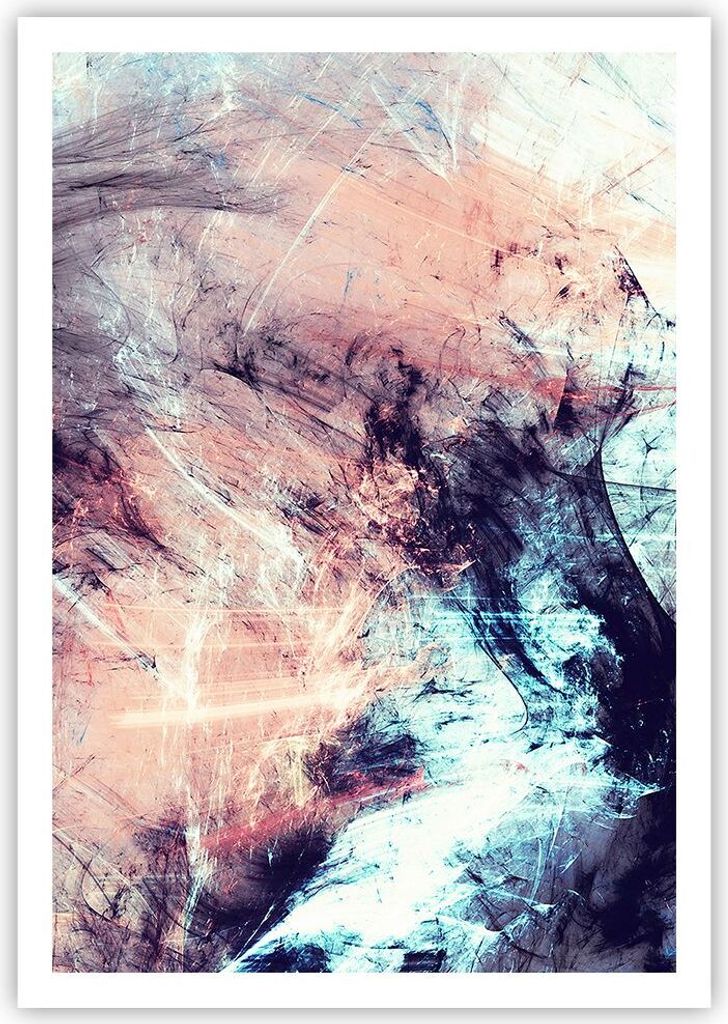 Poster - Poster ohne Rahmen - Abstraktion modern - 70x100 cm - Wand Bild - Wanddeko - Wandbilder - Kunstposter - Wandposter - Bilder - Kunstdruck -...