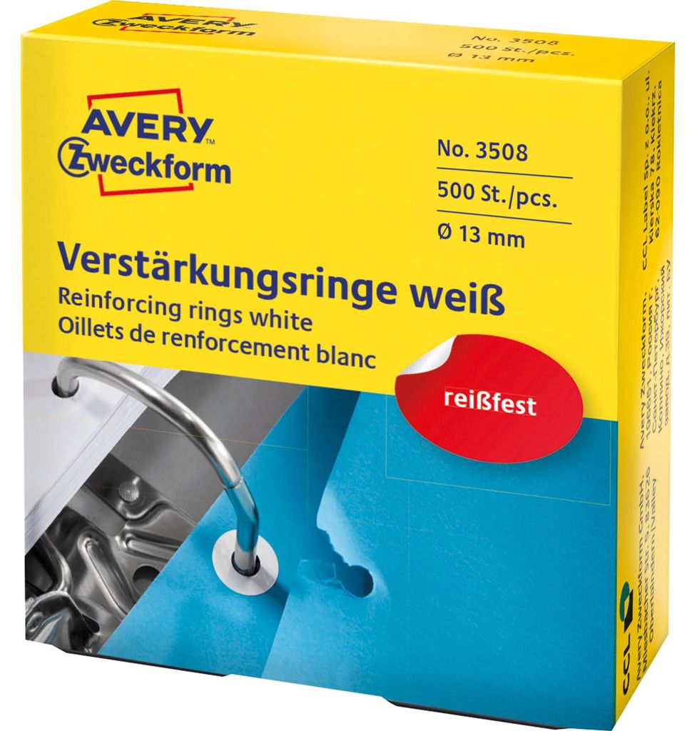 AVERY Zweckform Lochverstärker selbstklebend, 500 Stück, Ø Produktbild 
