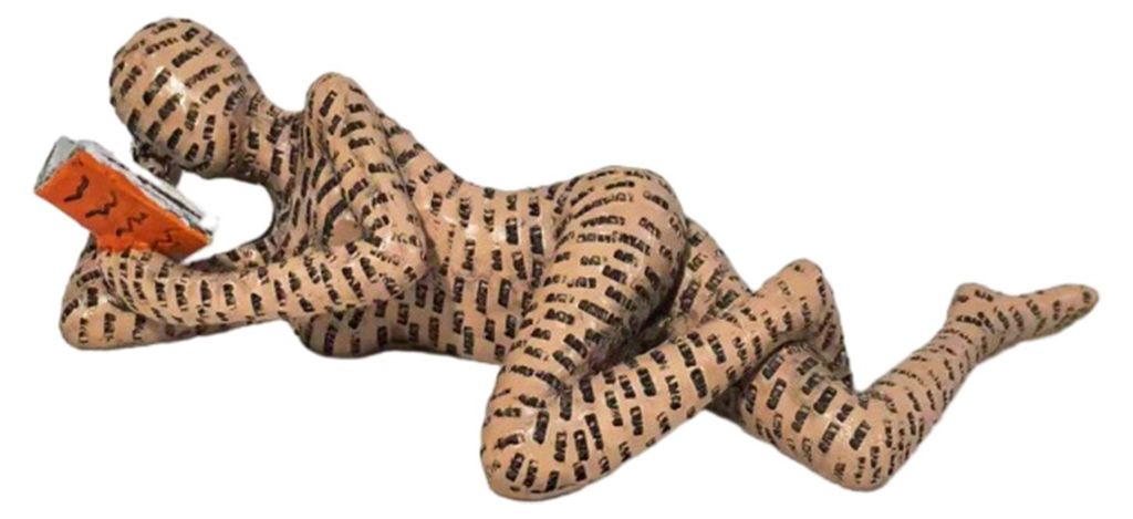 Abstrakte Figur eines lesenden Mannes, modern, sitzend oder liegend, Briefmann-Statue, künstlerische Dekoration für Zuhause, Büro oder Arbeitszi...