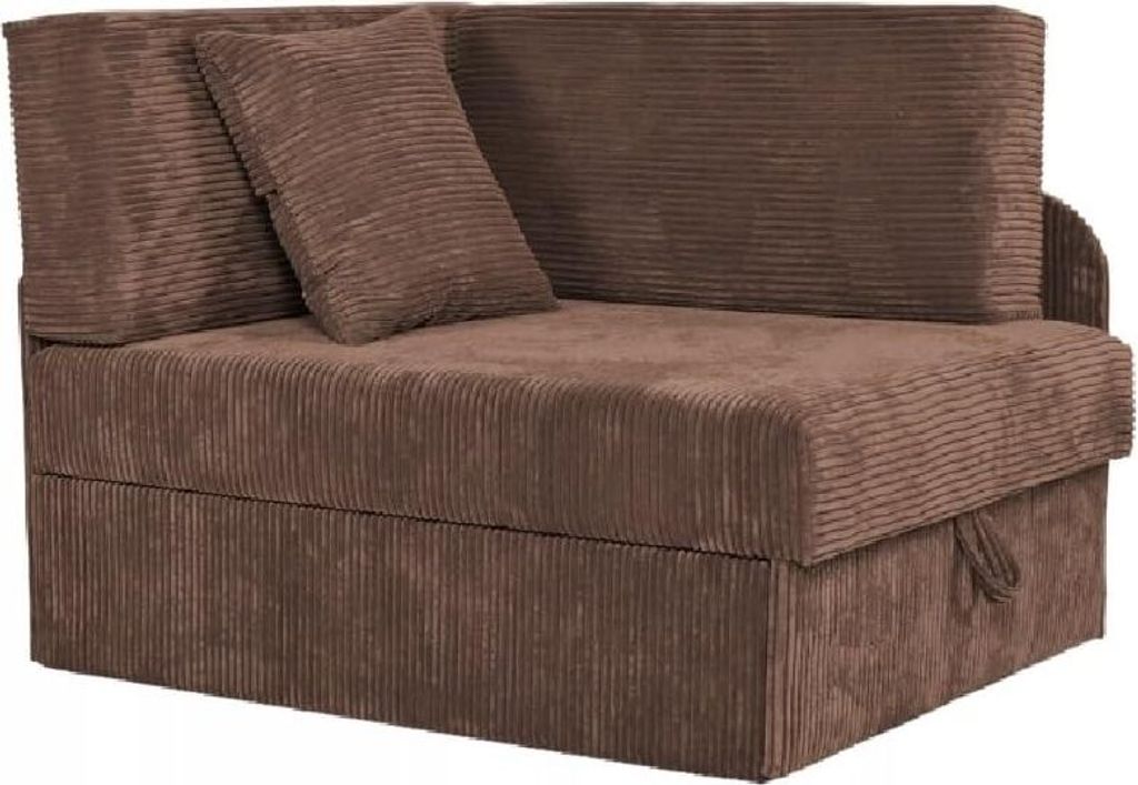 Family Meble Kindersofa Boni Cord Ecksofa mit Schlaffunktion Bettzeugbehälter 3 Schlaflängen Strapazierfähiges Material Schmutzabweisend (Anafi 17)