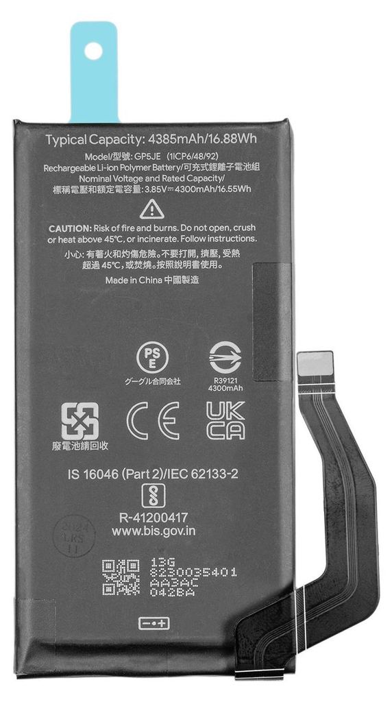Ersatzakku für Google Pixel 7a Smartphone, Modell GP5JE, Produktbild 