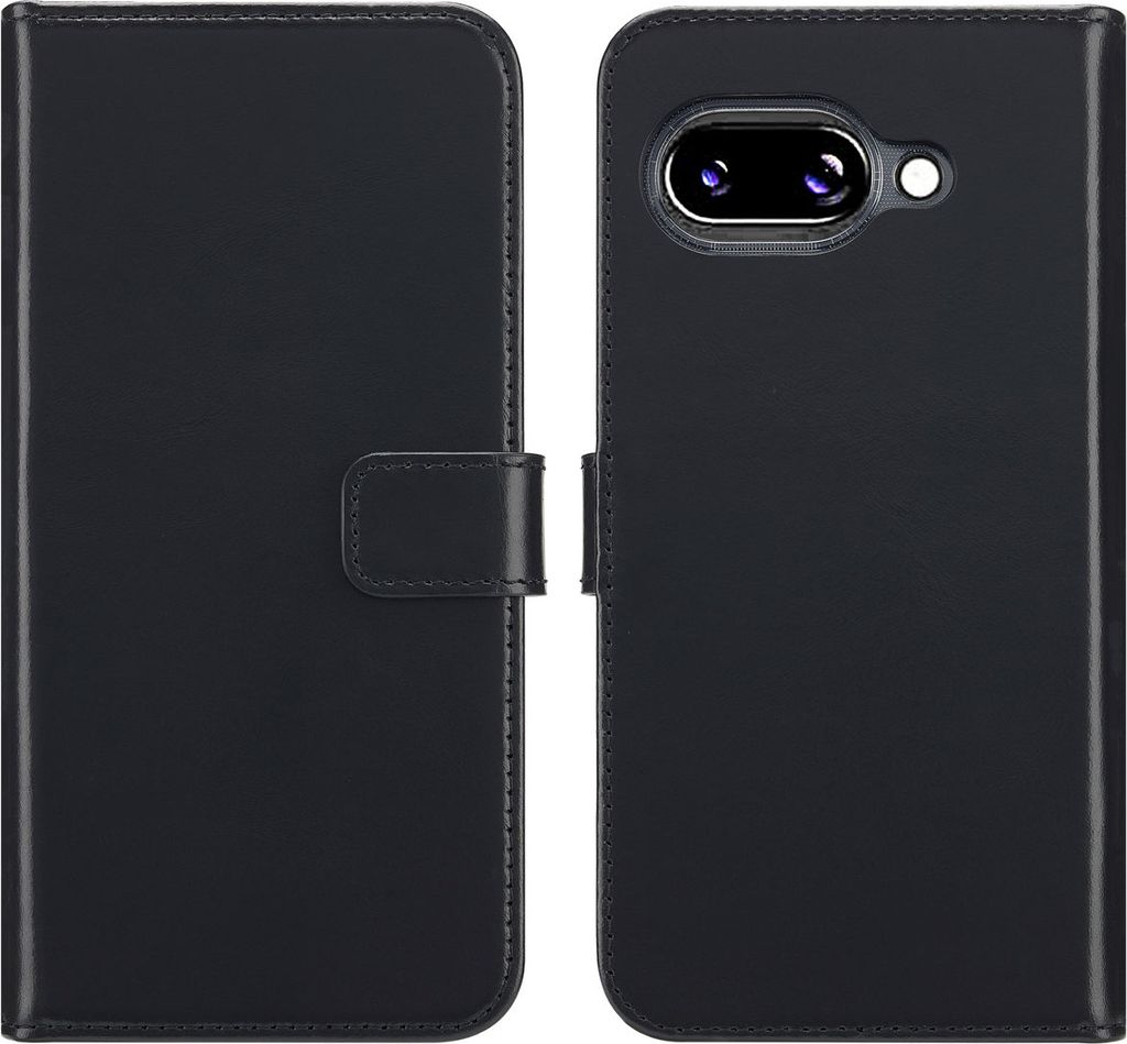 Selencia Echtleder Klapphülle Google Pixel 9A - Schwarz Produktbild 