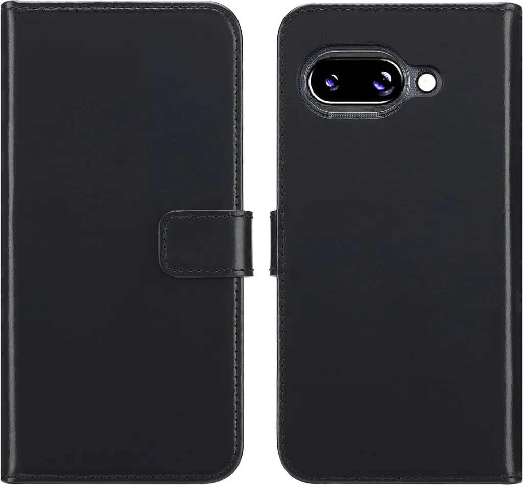 Custodia a Libro Selencia per Google Pixel 9A in Pelle Nera - Qualità Top