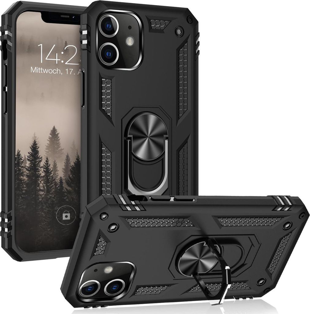 Armor Outdoor Handyhülle für Apple iPhone 12 Pro Handy Panzer Case Cover Schutzhülle Farbe: Schwarz