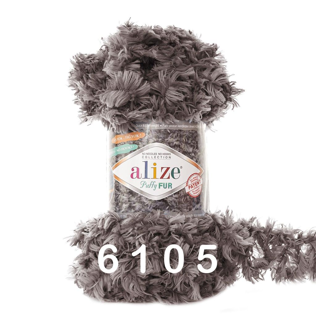 Alize Puffy FUR (100g/6m) 6105_grau