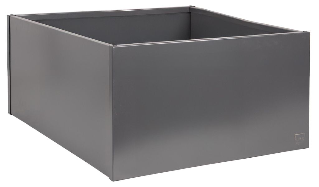 UNUS Pflanzkübel Deko Garten quadratisch 80x80x40cm anthrazit inklusive Teichfolieneinsatz