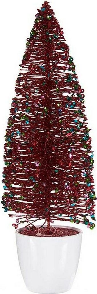 Mittlerer Weihnachtsbaum 10 x 33 x 10 cm Rot Blau Gold Kunststoff