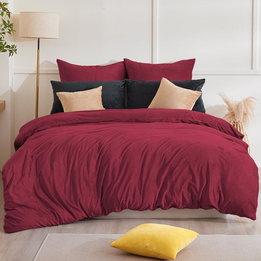 TRANKIELO® - Flanellen Dekbedovertrekset 200x200 cm - Warm, Productafbeelding 