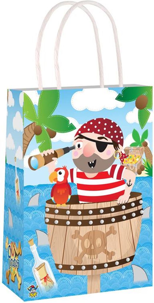 Pirat Papier Party-Tüte SG29705 (Einheitsgröße) (Bunt)