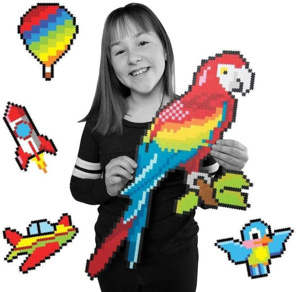 Jixelz 1500 Puzzles Colorés Thème Air - Assemblage Sans Colle ni Fer