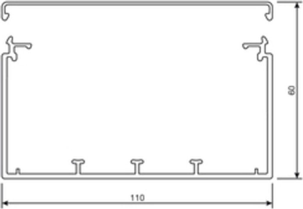 2 Meter Hager Installationskanal PVC LF, 60 x 110 x 2.000 Produktbild 
