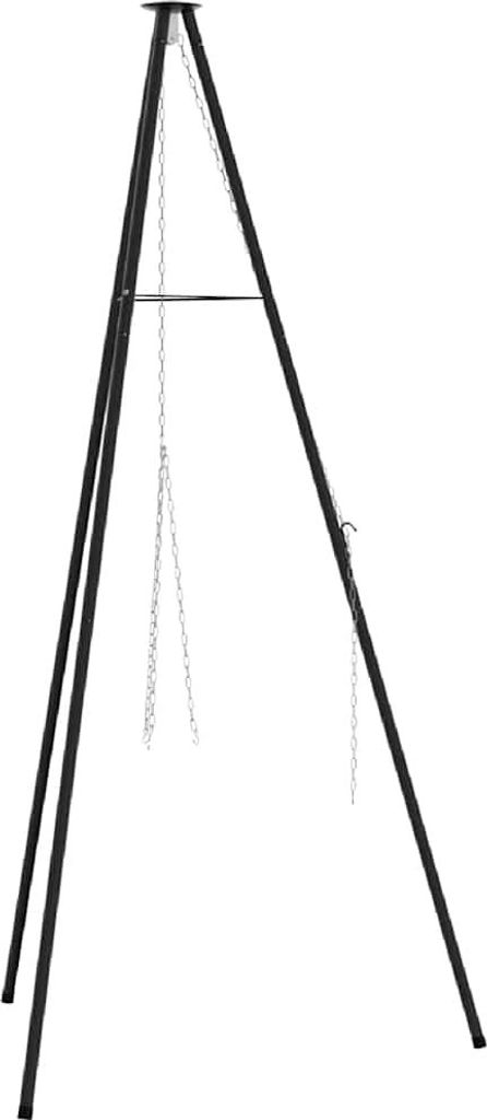 Lagerfeuer Stativ Schwarz 92 x 92 x 151,5 cm Stahl