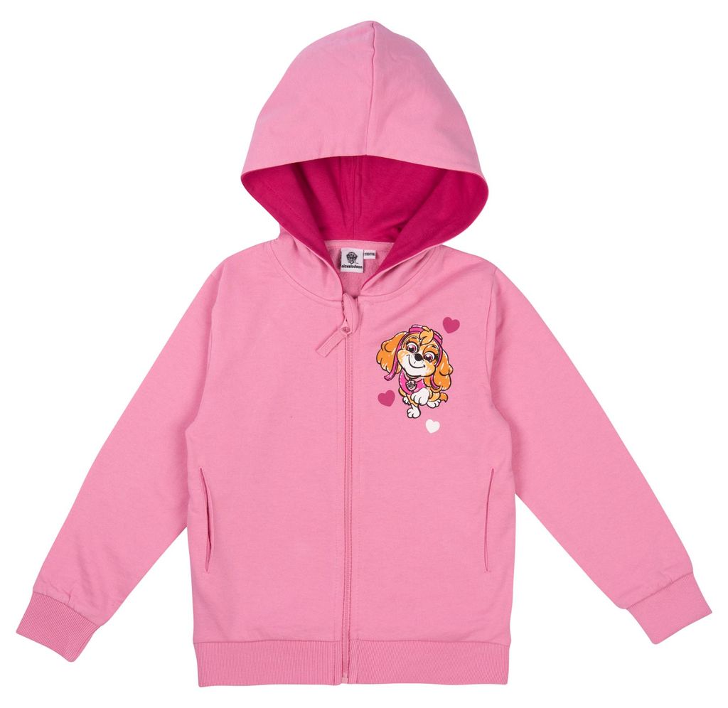 Felpa Paw Patrol per bambina - Felpa rosa con cappuccio e Immagine del prodotto 
