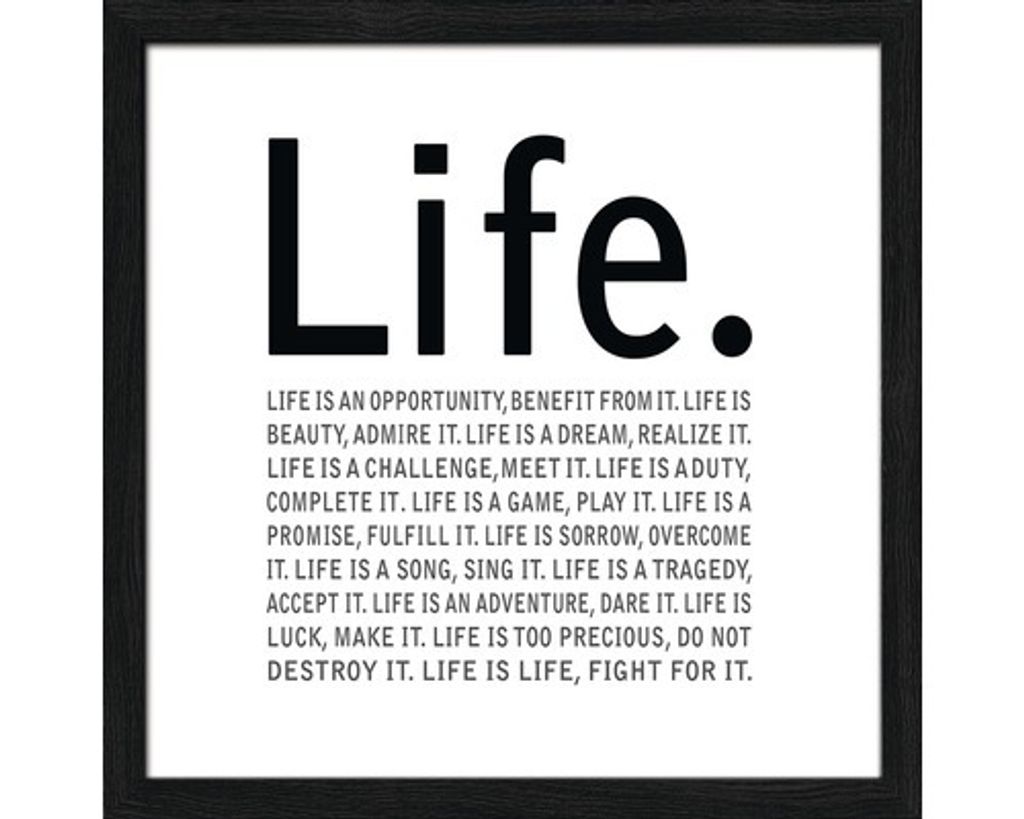 Gerahmtes Bild Life 27,5x27,5 cm Produktbild 