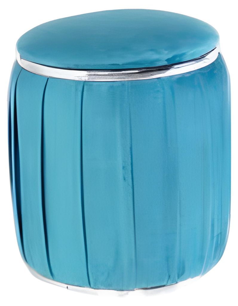 Blauer Holz Hocker modern, stilvoll, kompakt für Wohnzimmer und Flur