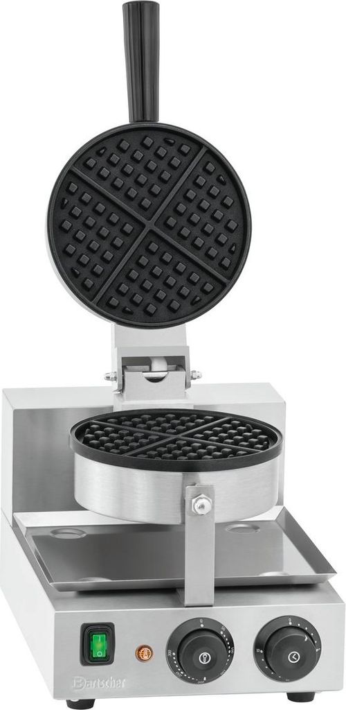 Waffeleisen für Brüsseler Waffeln, rund, beschichtete Backplatten, 1BWR 1750
