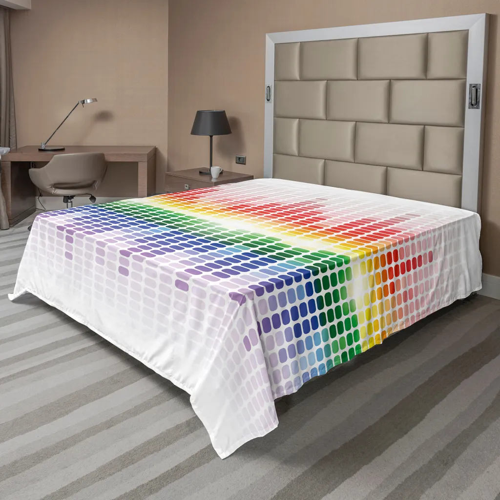 Drap Décoratif pour Lit XXL Ambiance Disco avec Égaliseur Multicolore 1p