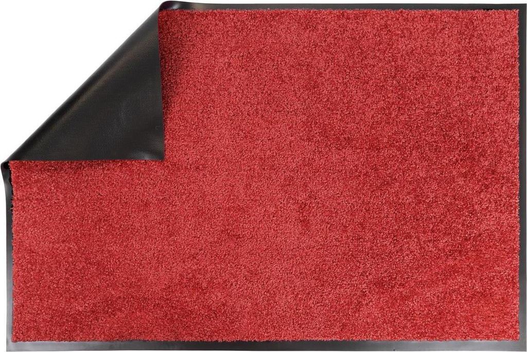 Primaflor Schmutzfangmatte CLEAN Rot 60x90cm - 13 Farben & 6 Größen - Strapazierfähige Türmatte, Rutschfester Türvorleger, Sauberlaufmatte