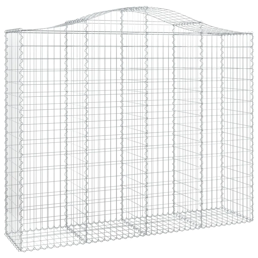 Séparation de jardin en gabion avec arche pour entrée de maison stylée