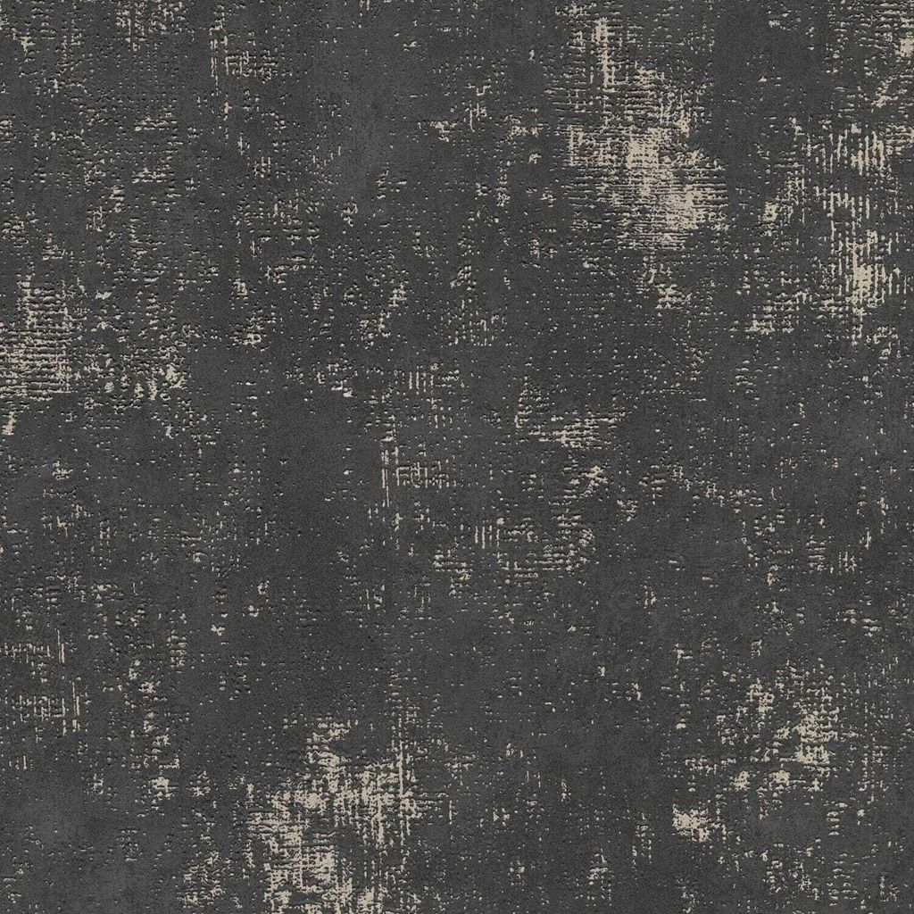Profhome 388325-GU Spachtel Putz Tapete Struktur Metallic schwarz gold 5,33 m2