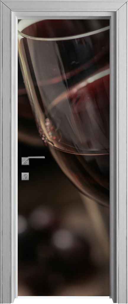 Tür Selbstklebende 70x210 cm Türfolie Türtapete Klebefolie - Wein Glas
