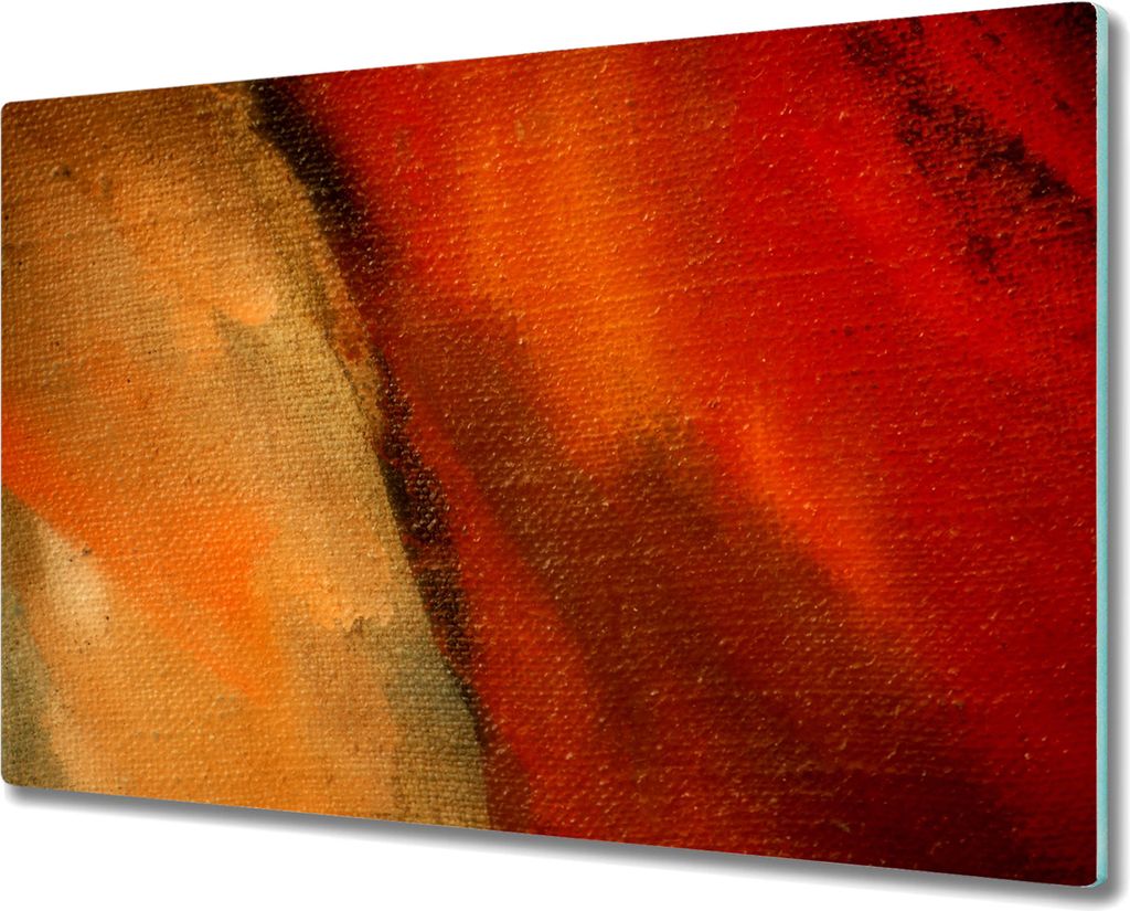 Coloray Herdabdeckplatte 80x52 cm Schneidebrett Kochplattenabdeckung Küchenbrett Hackbrett - Textur der Leinwand und Farben