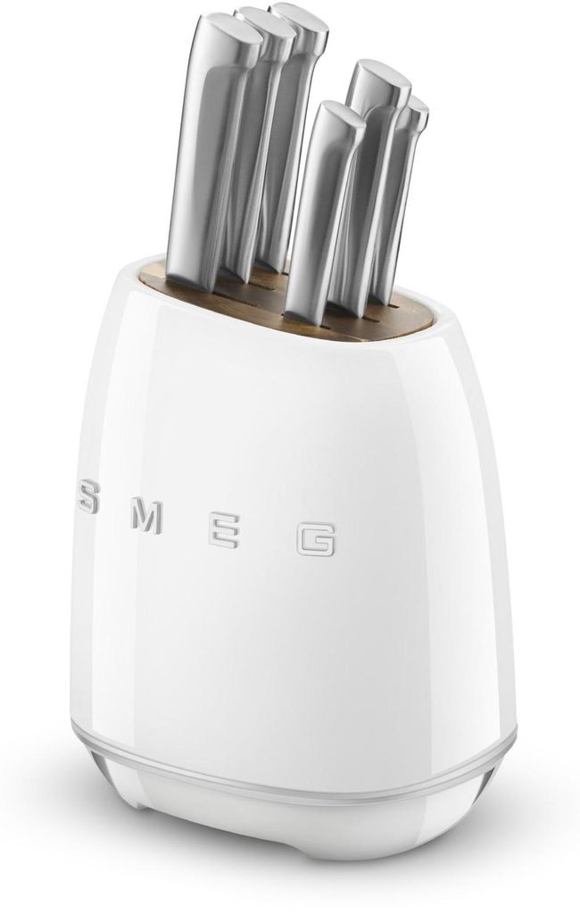 Block mit 6 weißen messern Smeg KBSF02WH Produktbild 
