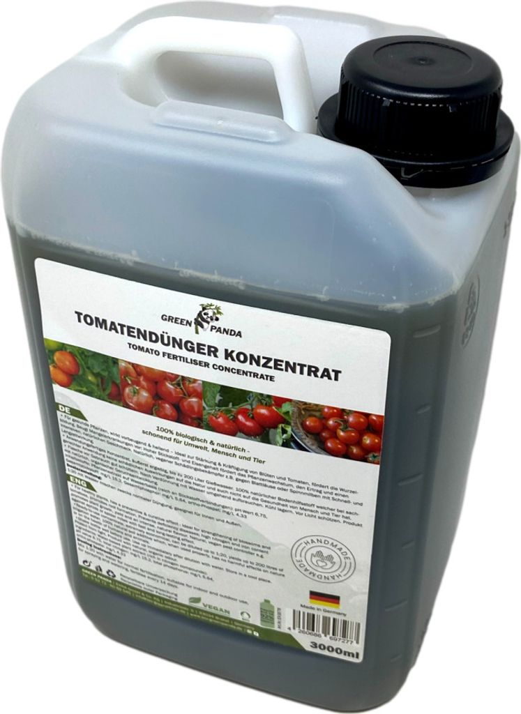 GreenPandaCalciumdünger für Tomaten - Tomatendünger - Verbessert Ernte & Geschmack! - 3 LiterTomatendünger