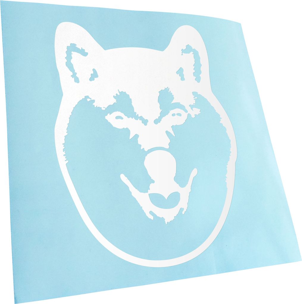 Kiwistar - Autoaufkleber - shiba inu Hund - Weiss - 60x46cm - Aufkleber für Auto, Laptop, Fahrrad, LKW, Motorrad mehrfarbig JDM Decal Racing