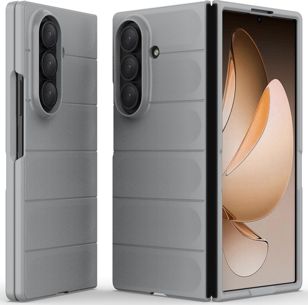 Handyhülle für Samsung Galaxy Z Fold 7 Hartes PC Matt Stossfest Anti-rutsch Hülle Grau