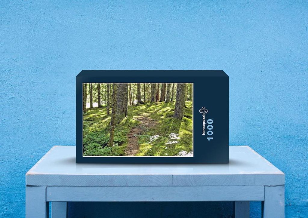 hansepuzzle 46712 - Wald Puzzle, 1000 Teile, Natur, 60,0 x 46,0cm mit hochwertiger Aufbewahrung, Kartonbox und wiederverschließbarem Beutel