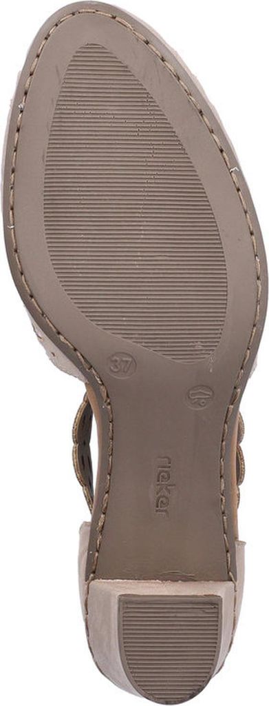 Rieker Damen Pumps Cutouts mit Kletverschluss 41055, Größe:42 EU, Farbe:Beige
