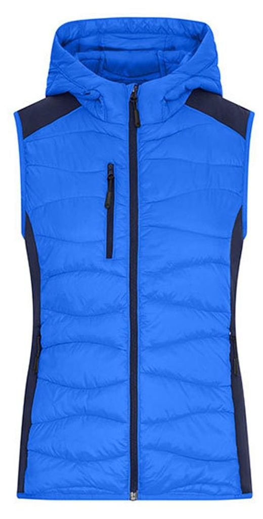 James and Nicholson - "Hybrid" Weste für Damen LT2524 (L) (Blau/Marineblau)