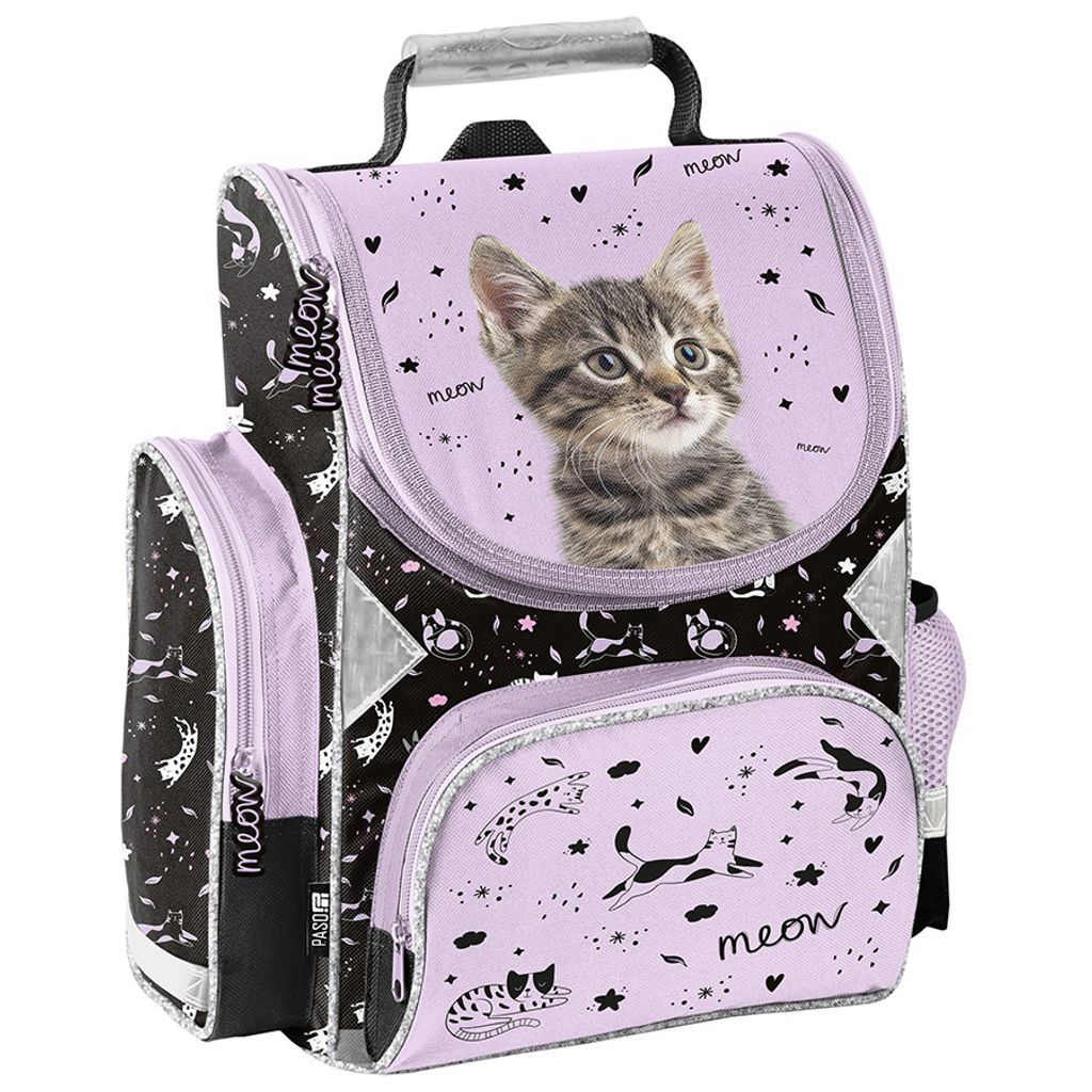 Borsa da viaggio PASO per ragazze con motivo a gatto Immagine del prodotto 