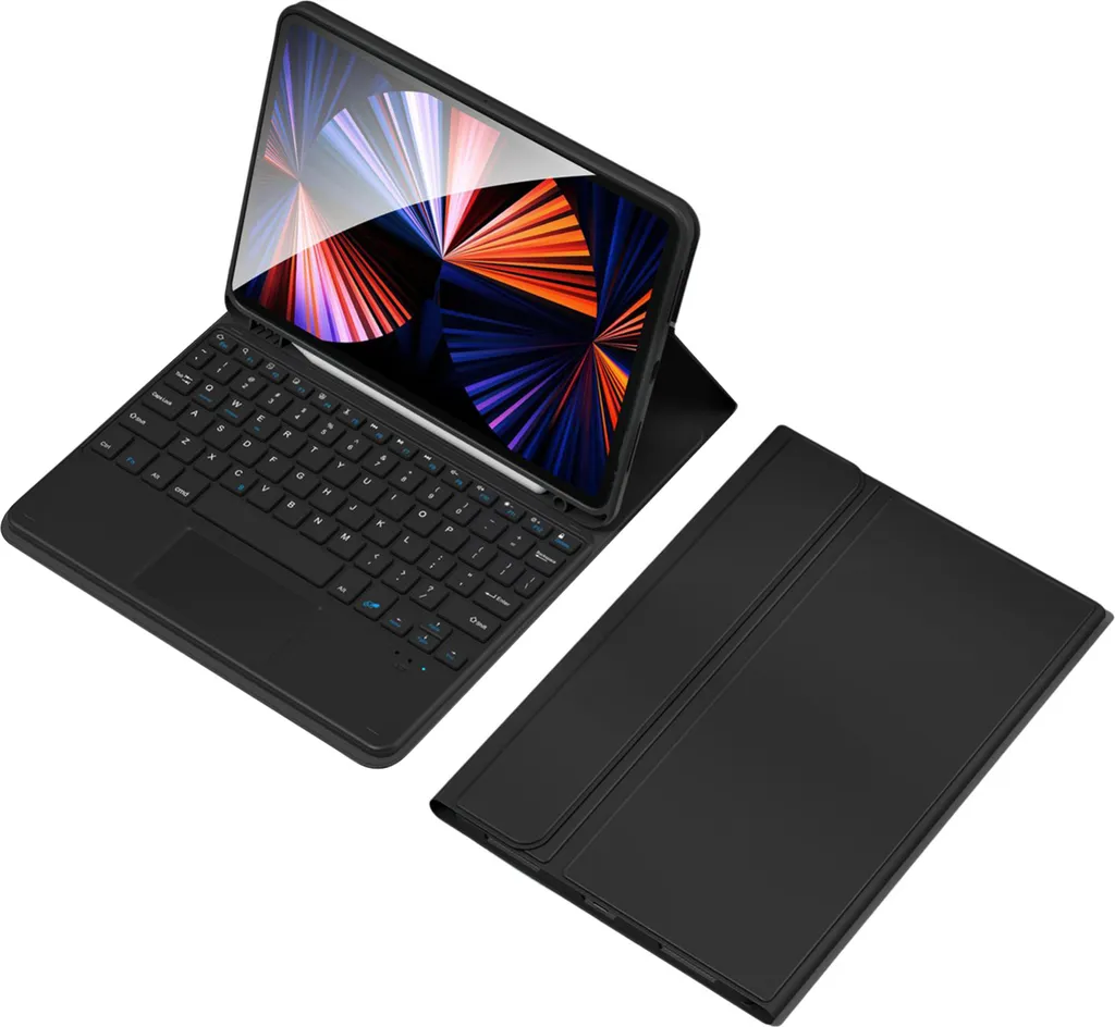 Étui clavier Bluetooth iPad 10 10.9 2022 protection cuir PU AZERTY