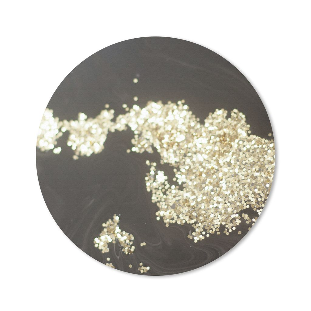 MuchoWow Mauspad Mousepad Marmor - Gold - Muster - Schwarz 20x20 cm - Mousepads - Maus Mat - Pad - Mausunterlage - Schreibtischmatte