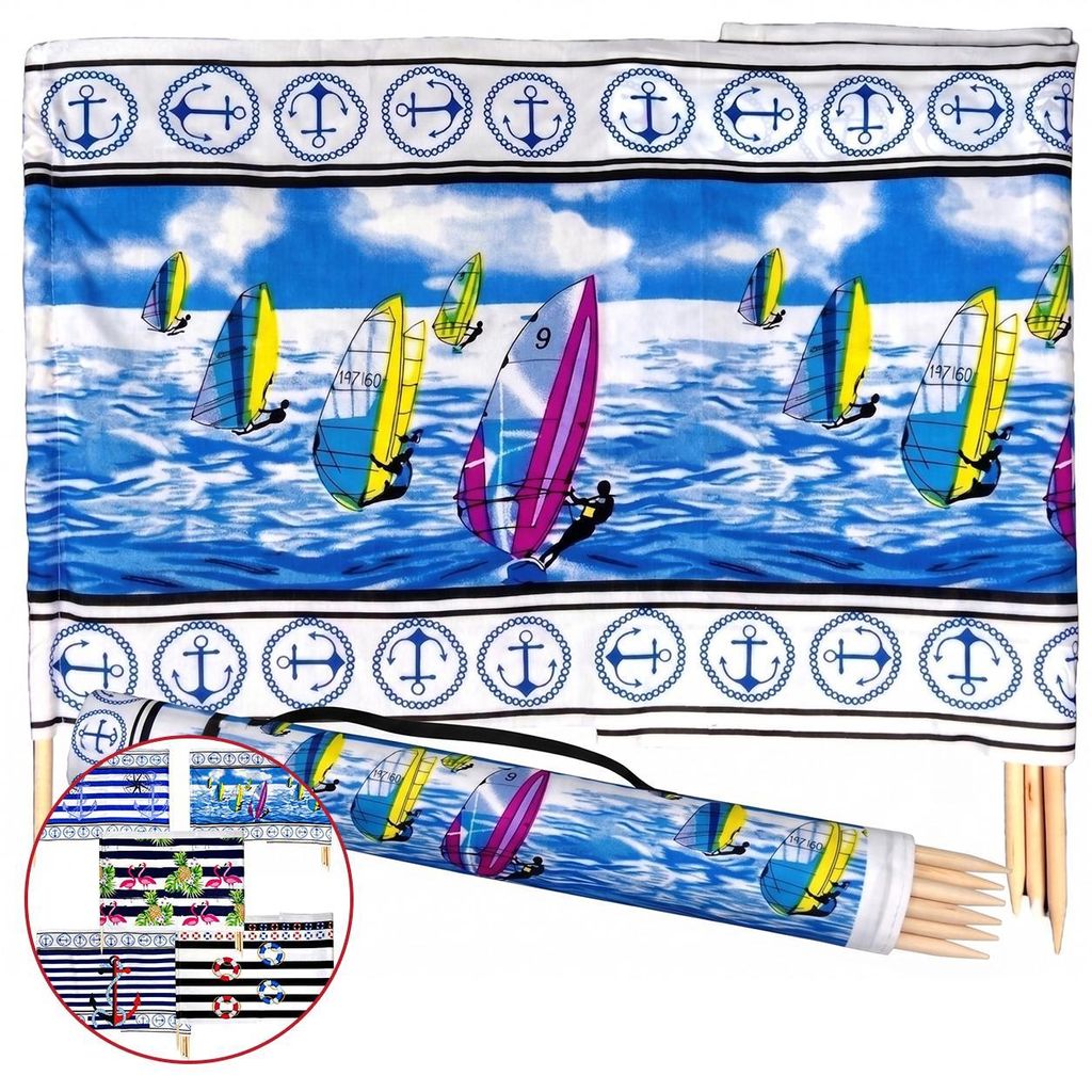 Textom Strandwindschutz 8m Windschutz Strand Paravent 80 cm Produktbild 