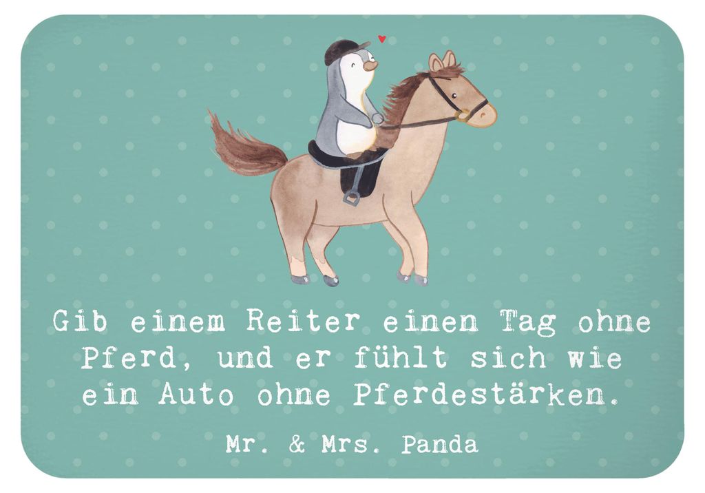 Mr. & Mrs. Panda magnet Reitsport Liebe - Meeresbrise - Geschenk, whiteboardmagnet, haftmagnet, Kühlschrankmagnet, Sportler, zettelhalter, Reitkun...