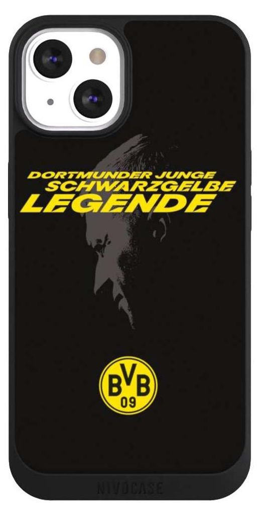 NIVOCASE Handyhülle für Apple iPhone 13 Hülle NIVOpure Case Schwarz BVB Borussia Dortmund Marco Reus