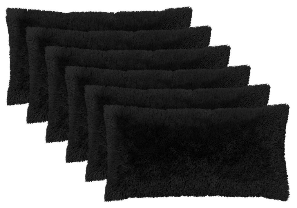 Cuscini decorativi vidaXL, confezione da 6, colore nero, Immagine del prodotto 