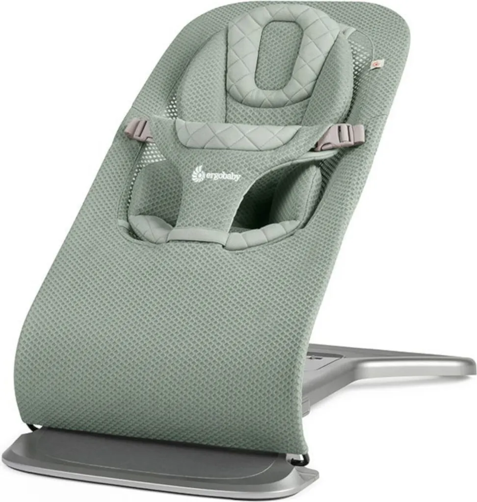 Ergobaby Evolve Bouncer Transat Nouveau-Né Ergononique Sage Green Mesh