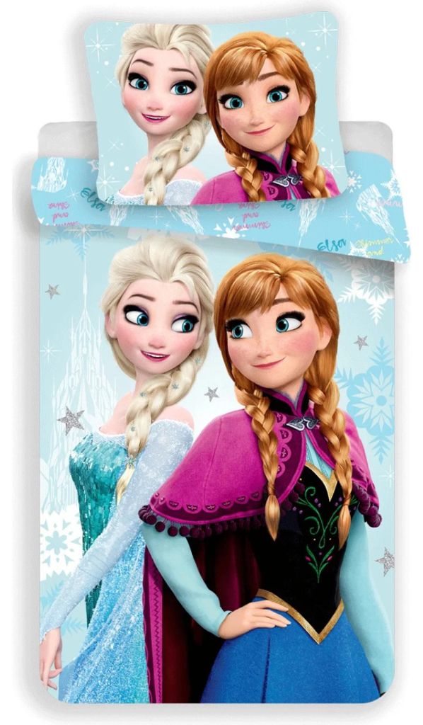 Disney Frozen Dekbedovertrek Anna & Elsa - 140 x 200 cm - Productafbeelding 