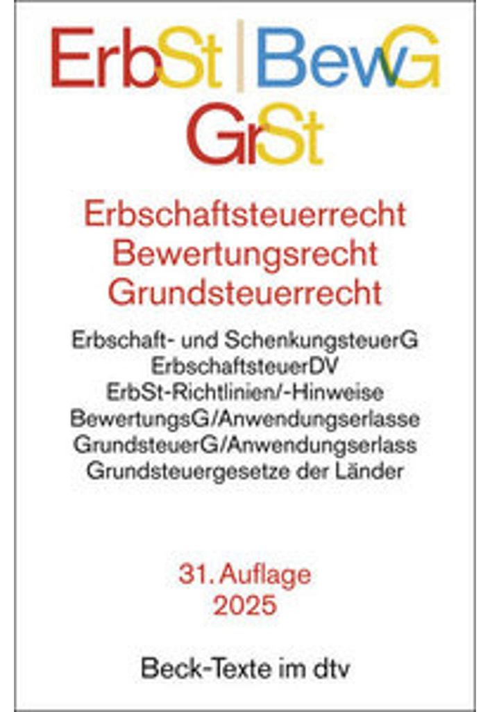 Erbschaftsteuerrecht / Bewertungsrecht / Grundsteuerrecht Image du produit 